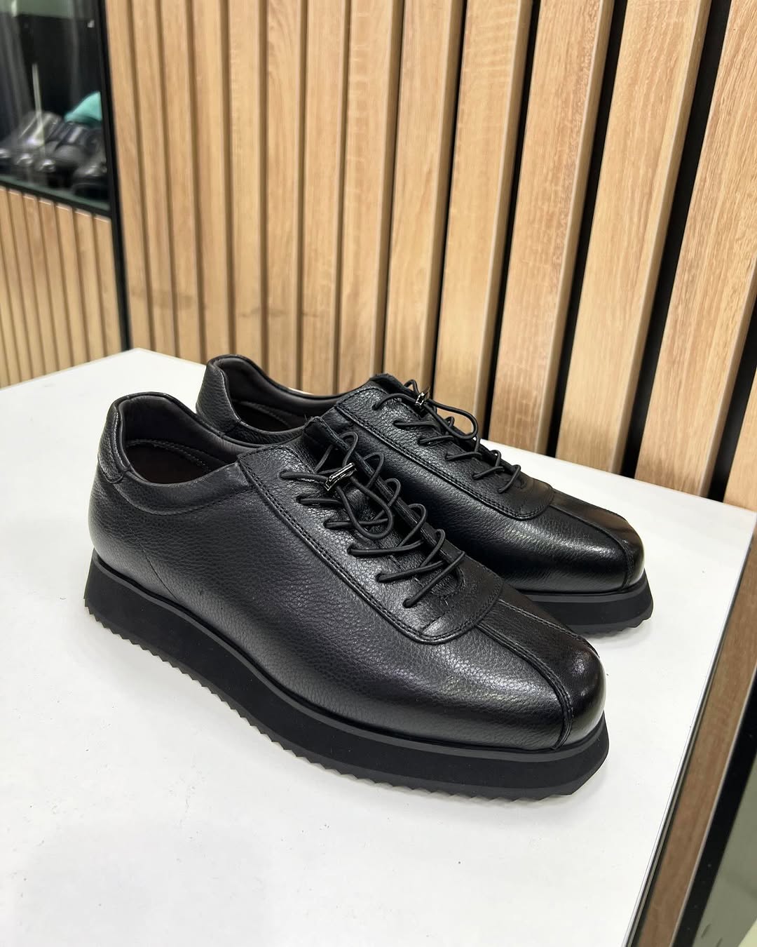 Genuine Leather Casual Black Shoes