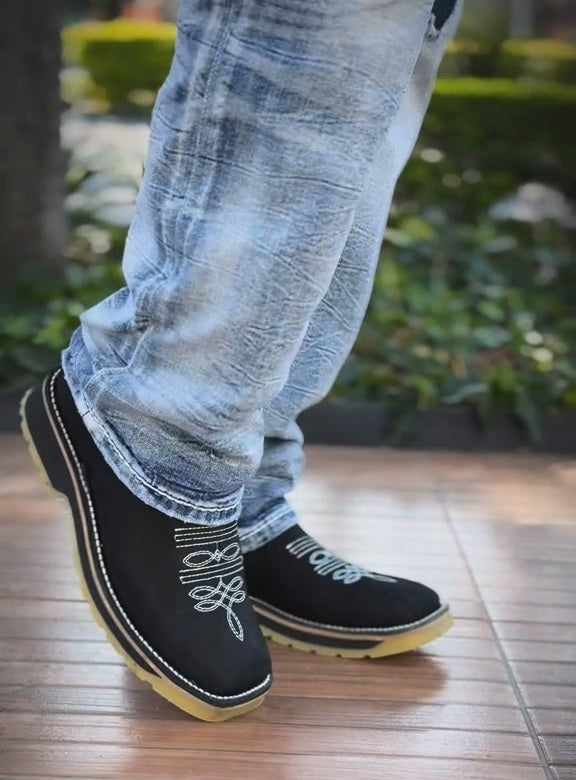 Special Edition Embroidered Suede Ankle Boots