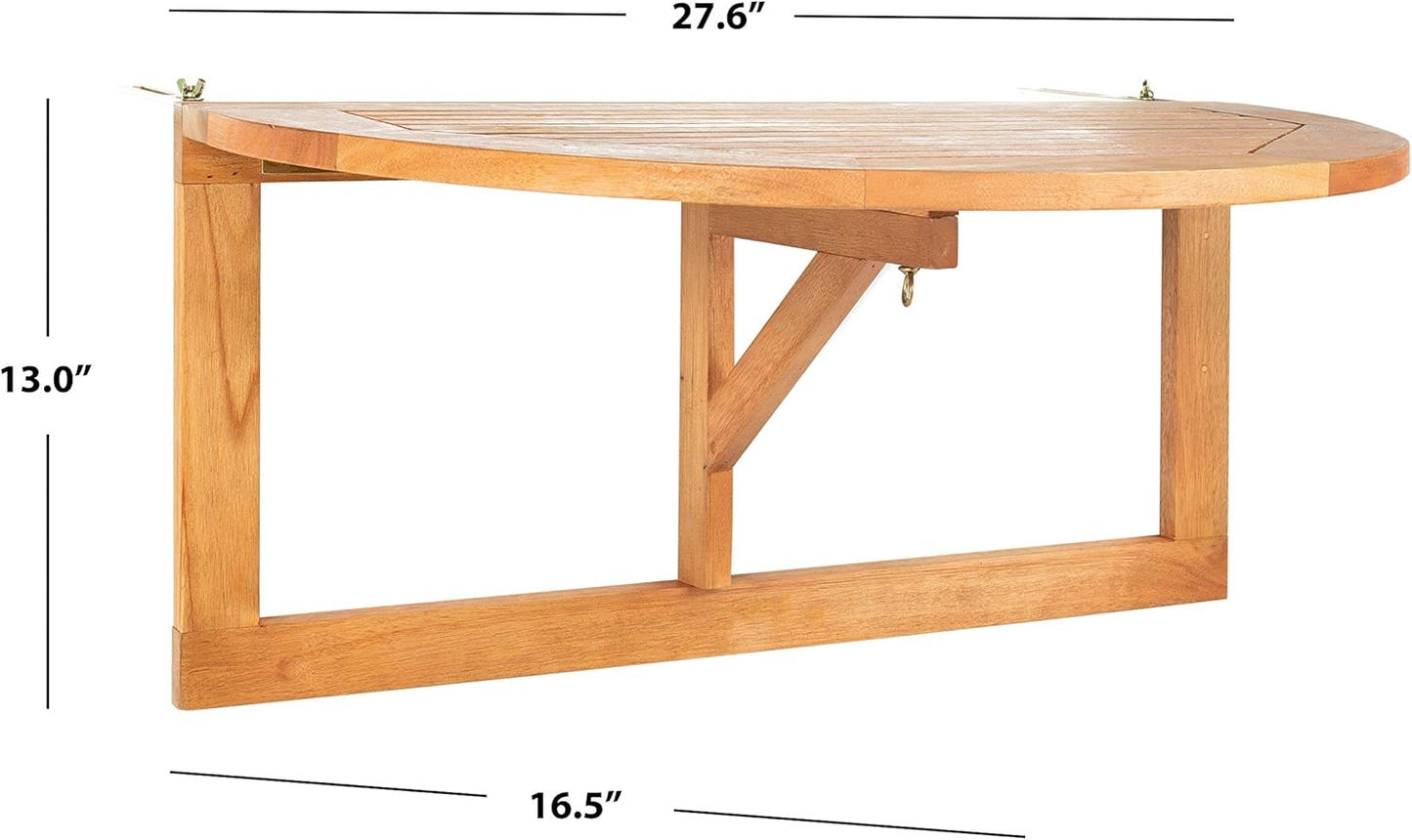 Outdoor Natural Teak Wood Balcony Hanging Half Table