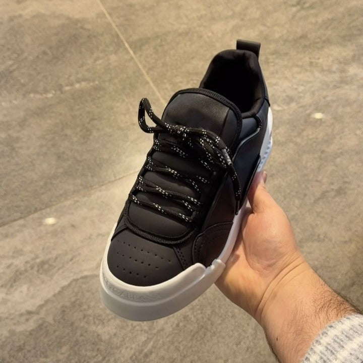 Leather Platform Corrective Men's Athletic Shoes
