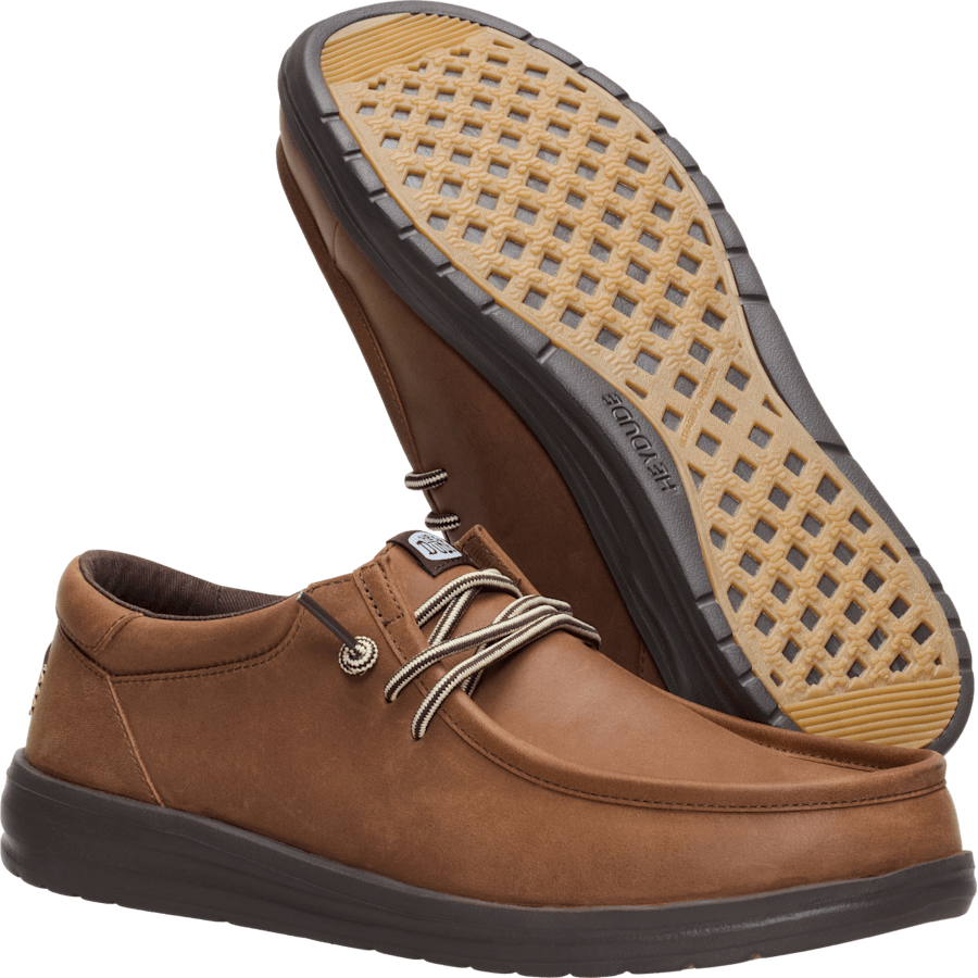 HEYDUDE Men's Paul Full Grain Leather Casual Shoes