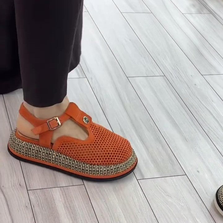 Women's Platform Mary Jane Espadrilles