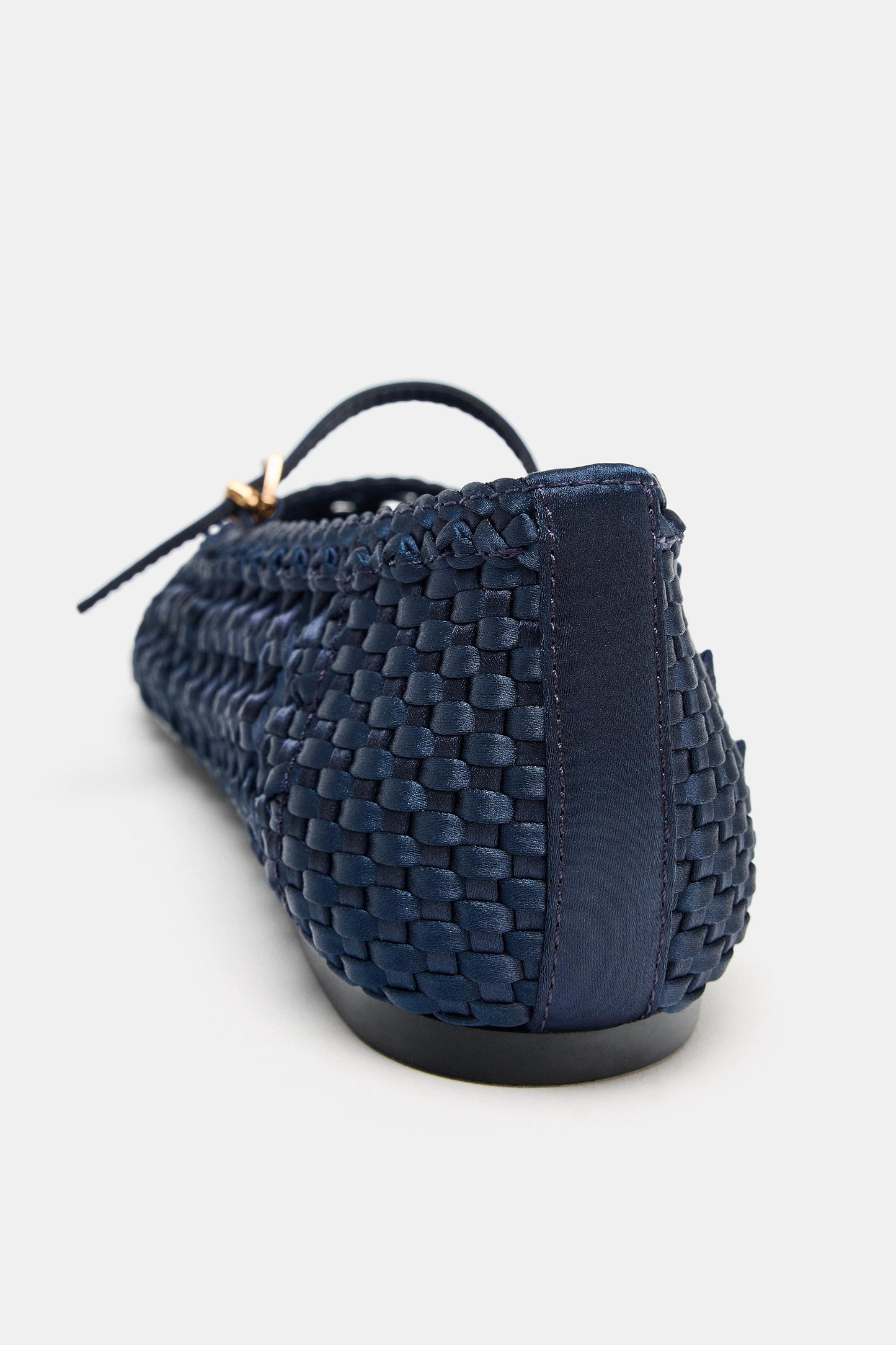 Woven Buckle Ballet Flats