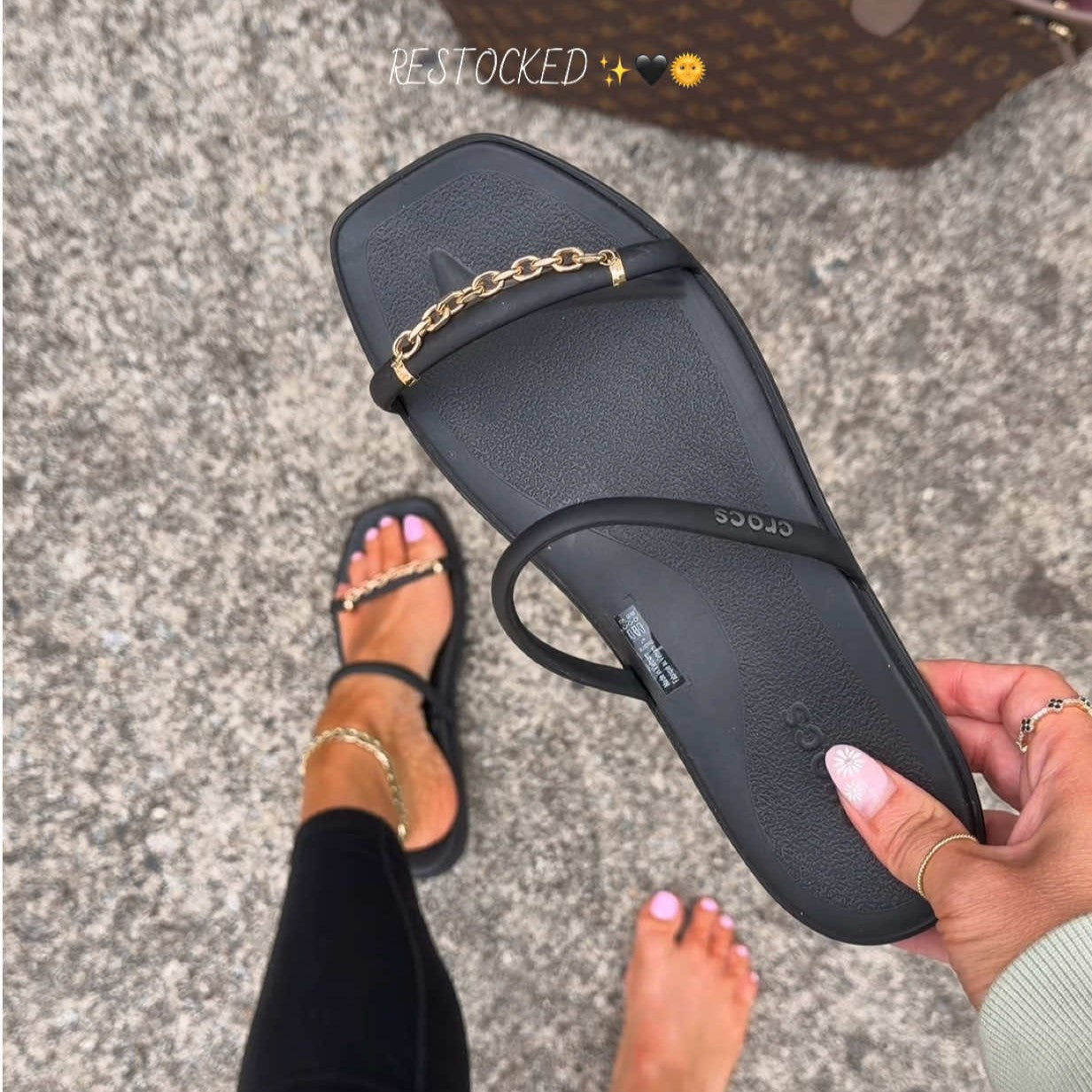 Chain-detail Miami Toe Loop sandals