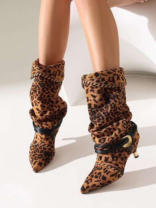 Suede Vintage Cowboy Boots