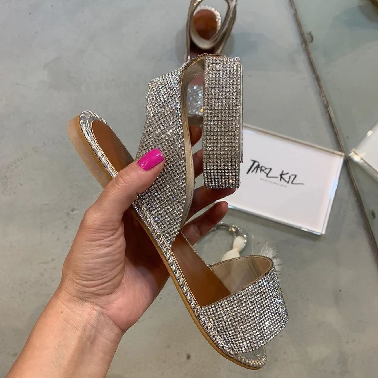 Silver Strap Sparkle Sandals