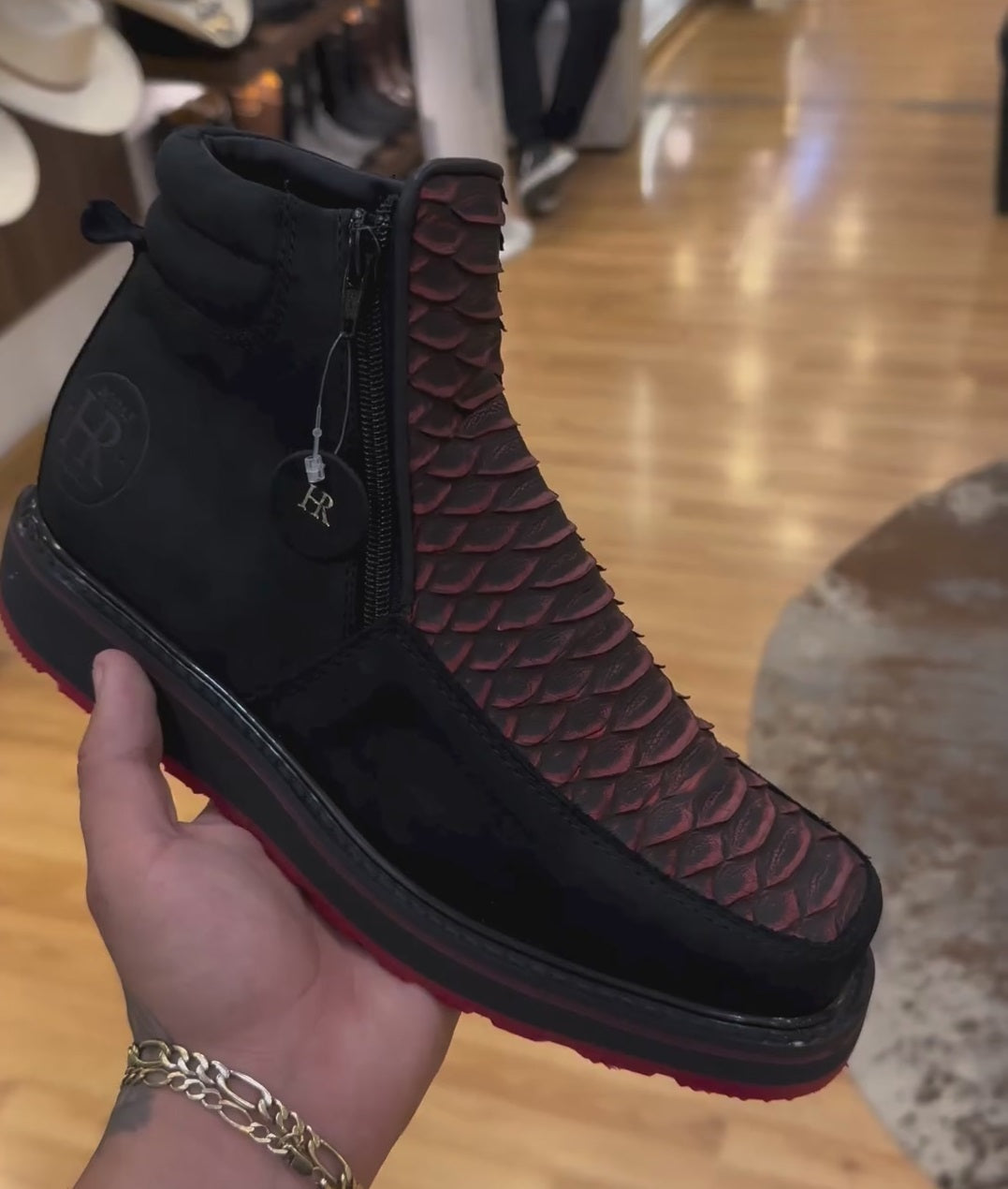 Handmade Vintage Python Cowboy Boots