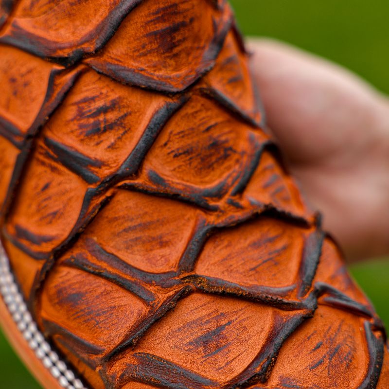 Artisan Rustic Matte Pirarucu Leather Boots