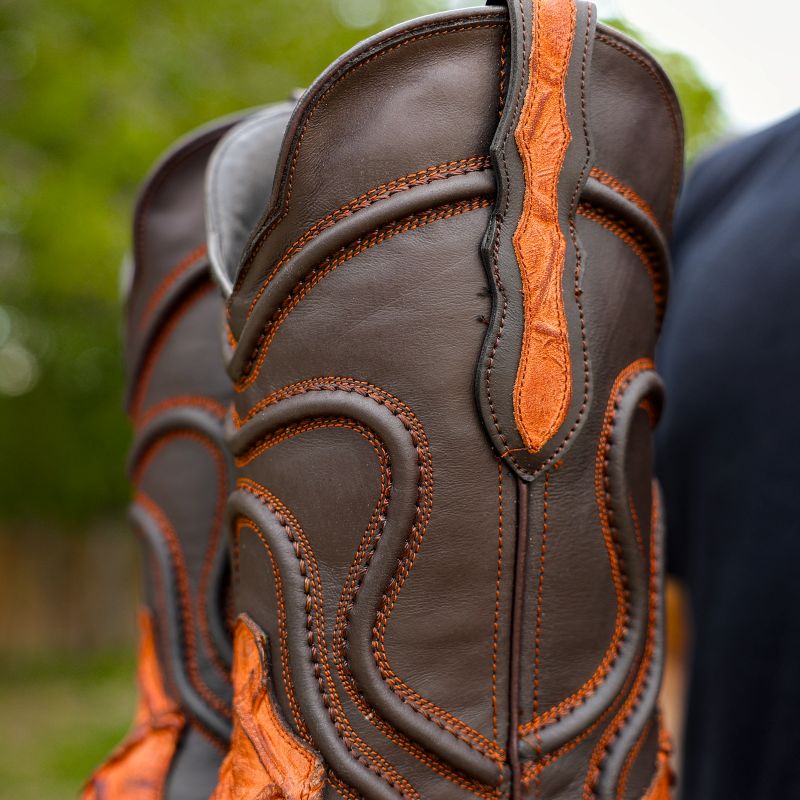 Artisan Rustic Matte Pirarucu Leather Boots