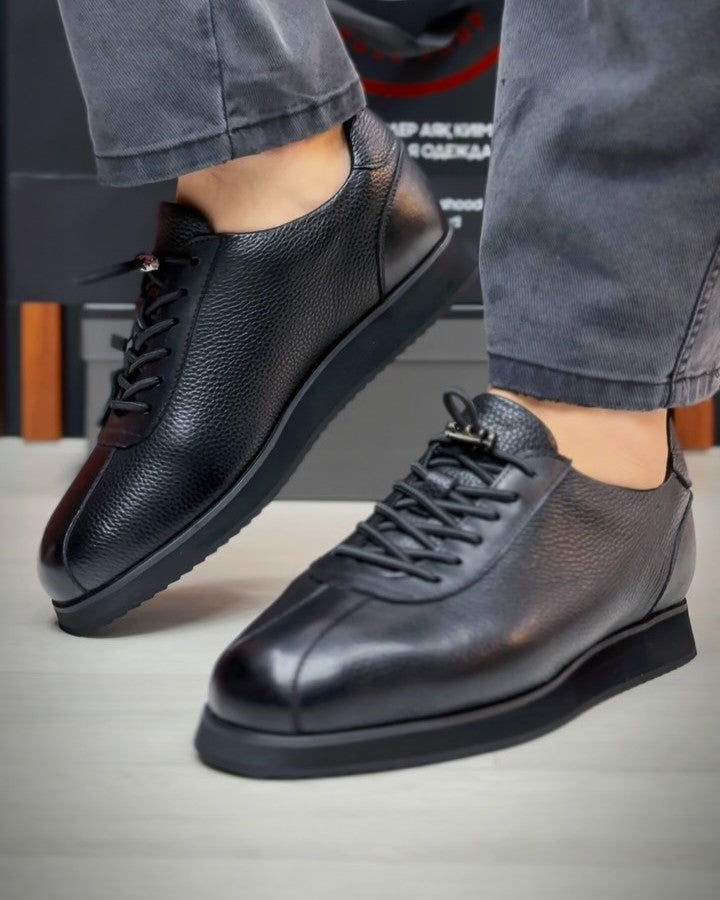 Genuine Leather Casual Black Shoes