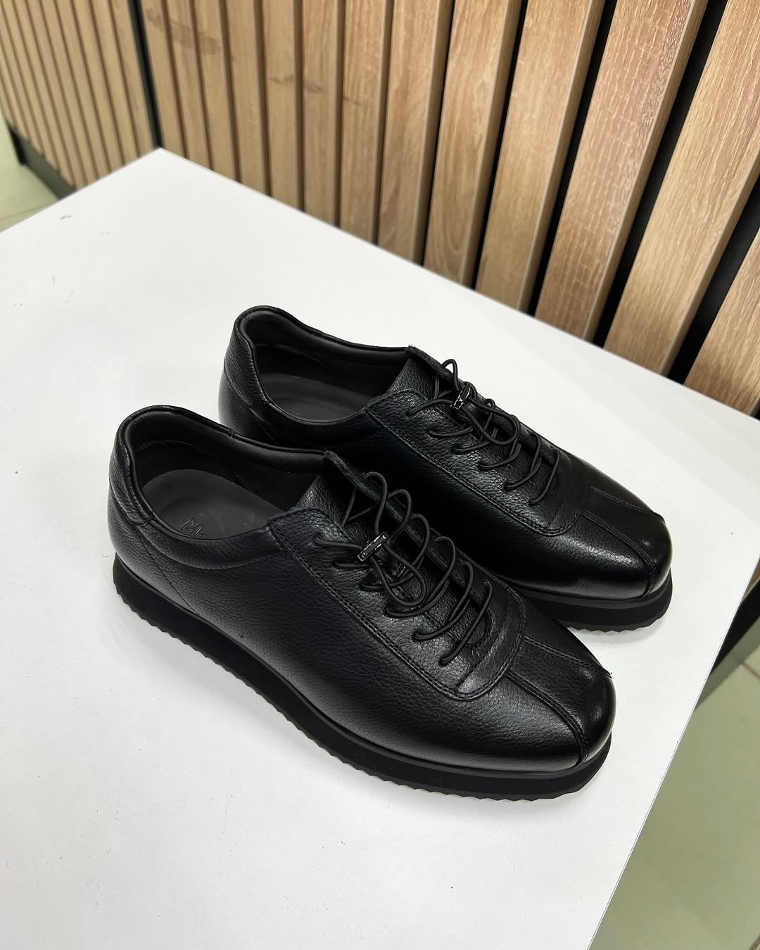 Genuine Leather Casual Black Shoes