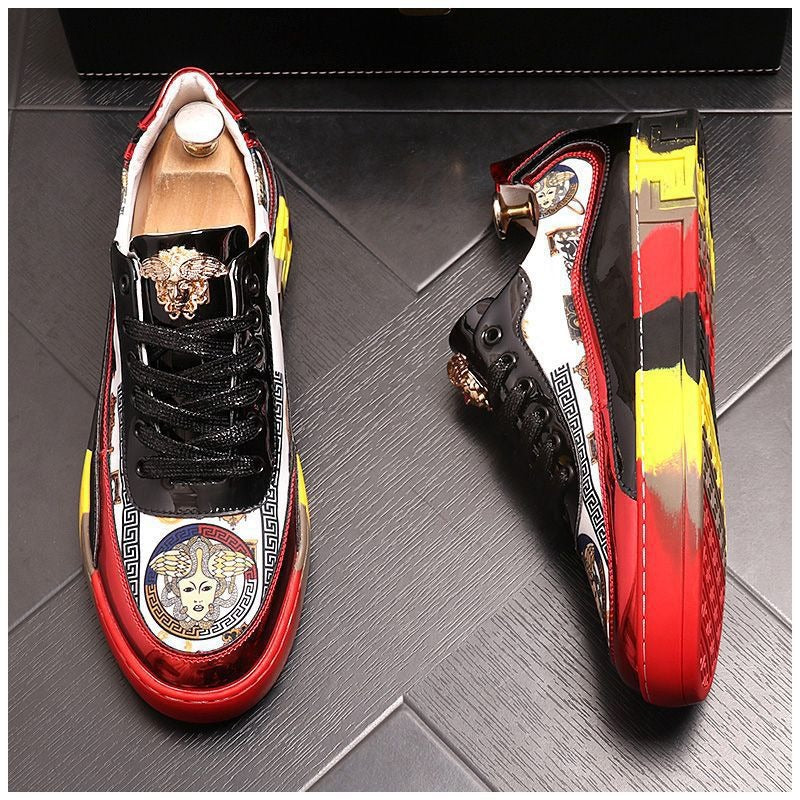 Men's Printed Colorful Fashionable Sneakers