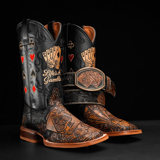¡°The Gambler 2.0¡±¡ª¡ª Royal Flush Country Cowboy Boots