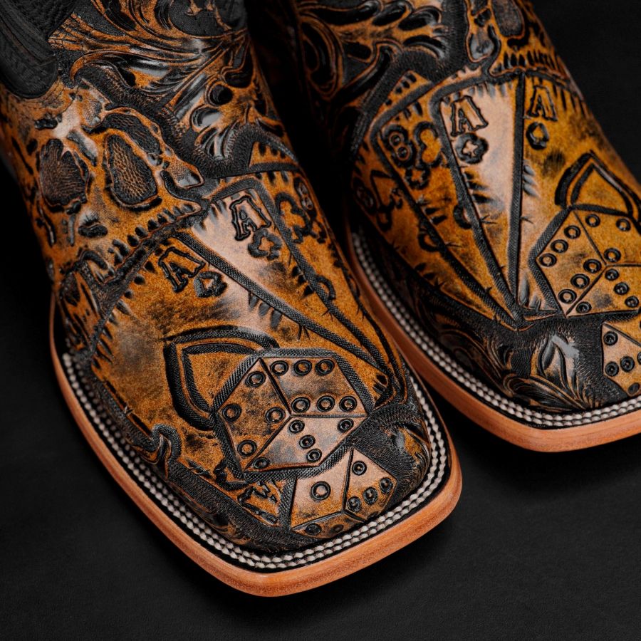 Iron Trail Cowboy Boots - Desert Ember, Square Toe