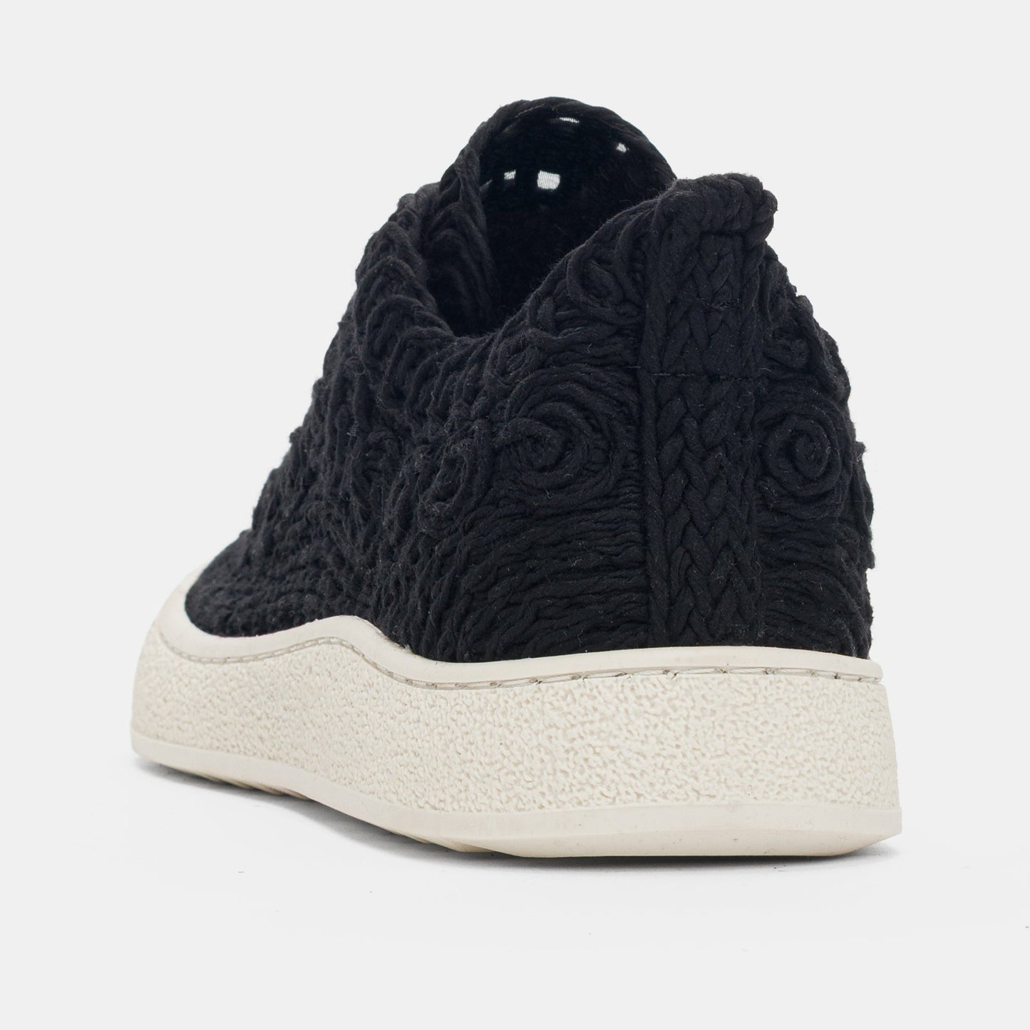Lace-up Athletic Shoes with Woven Straw Detail