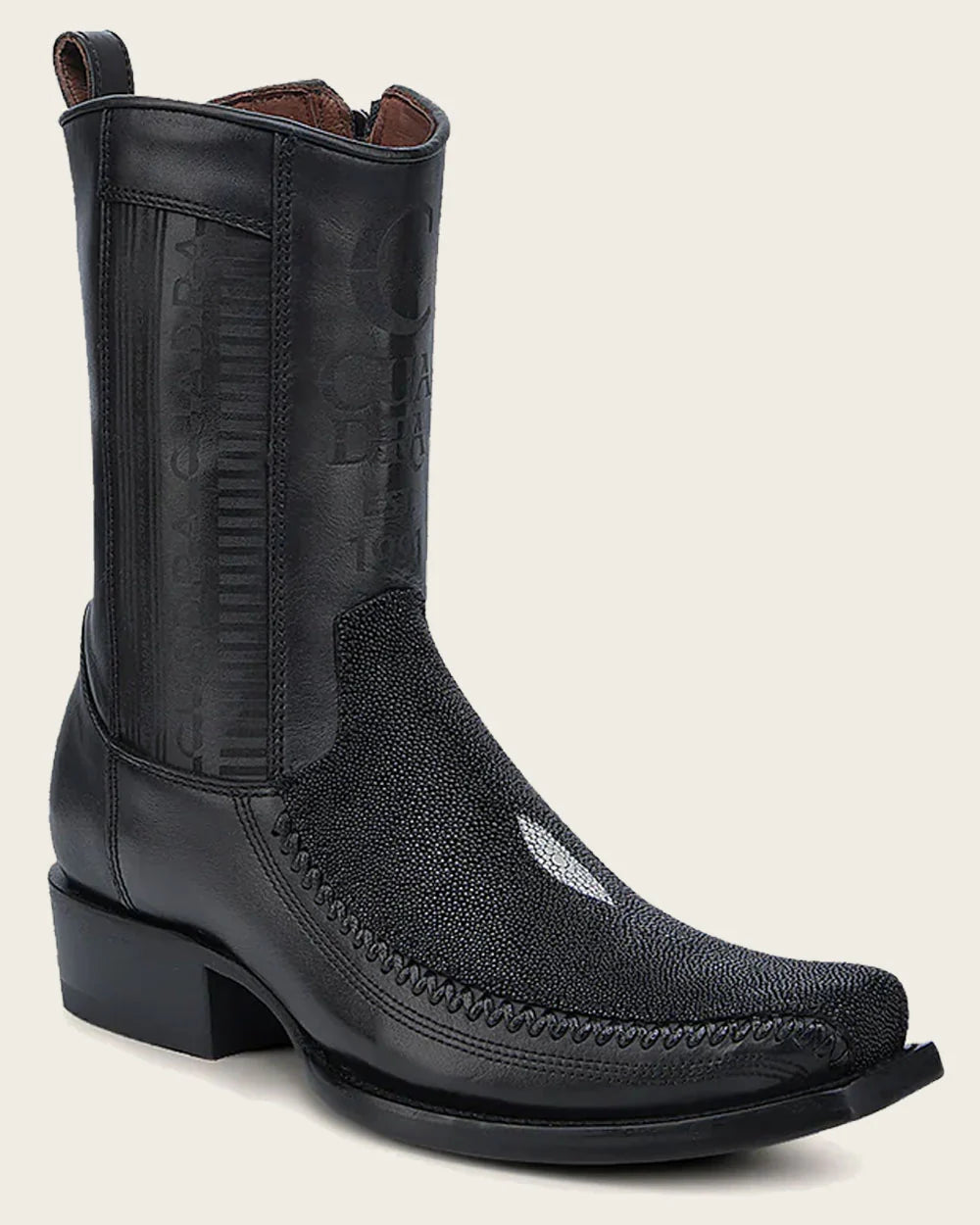 Pirarucu Fish Original Wide Square Toe Leather Boots