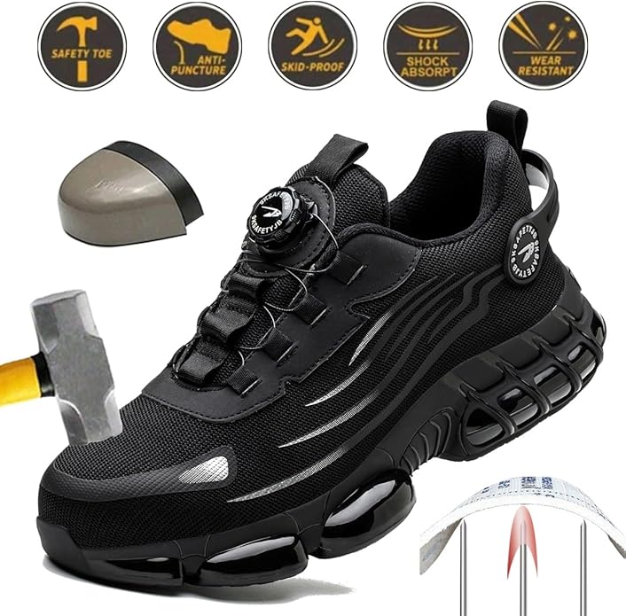 Air Cushion Bottom Steel Toe Safety Shoes