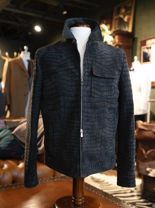 Porosus Crocodile Leather Jacket