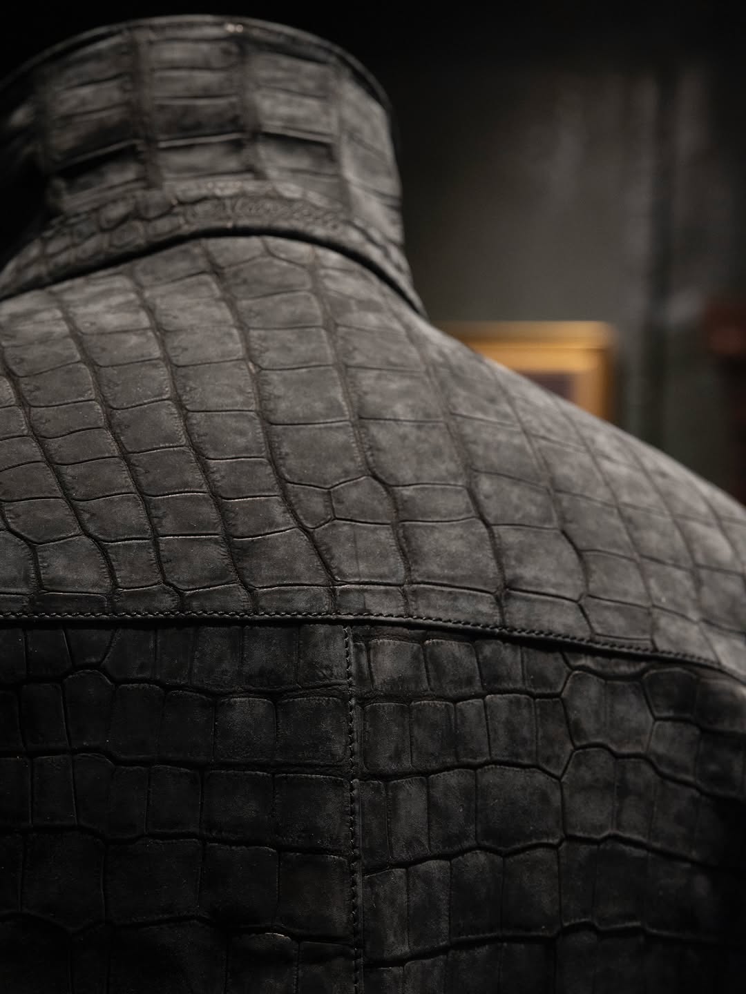 Porosus Crocodile Leather Jacket