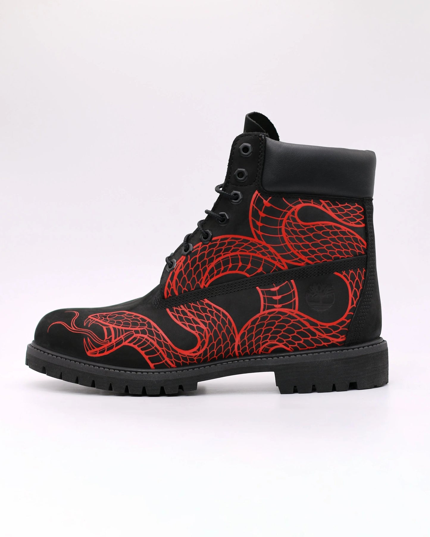 Red Snakeskin 6-inch Outdoor Sports Boots