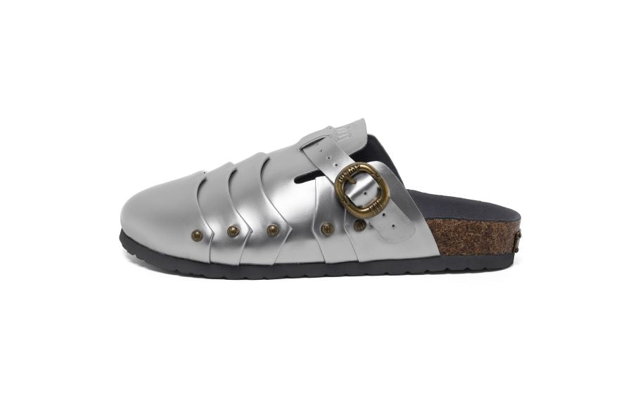 Silver Metallic Clogs/slippers