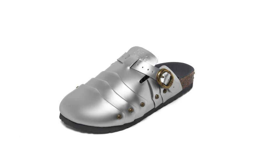 Silver Metallic Clogs/slippers
