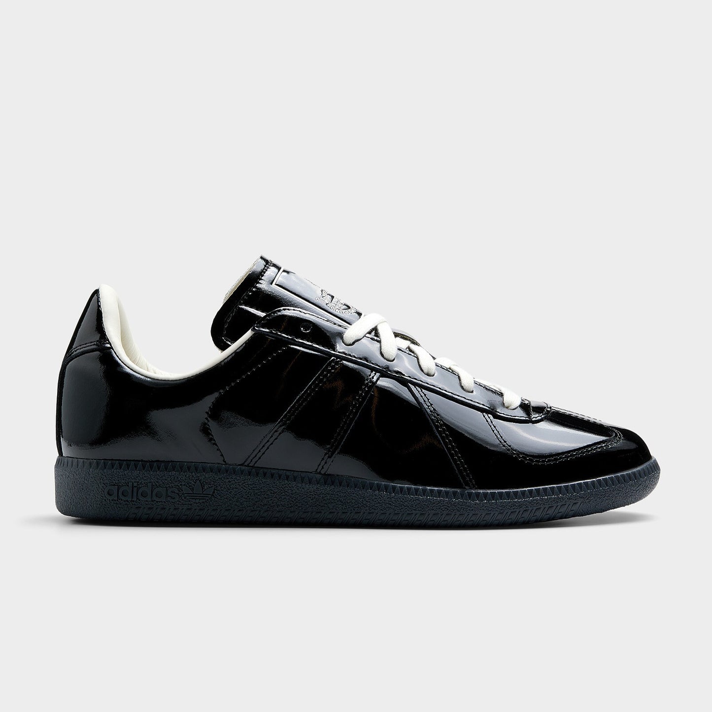 BW Army Black Shiny Patent Leather Glossy Trainer