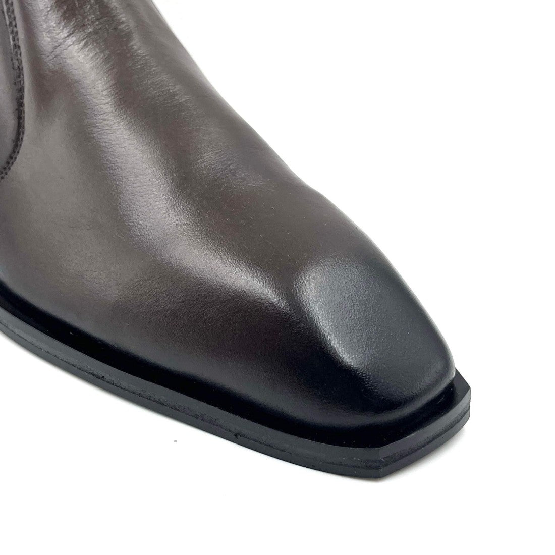 Square Toe Cuban Heel Chelsea Boots