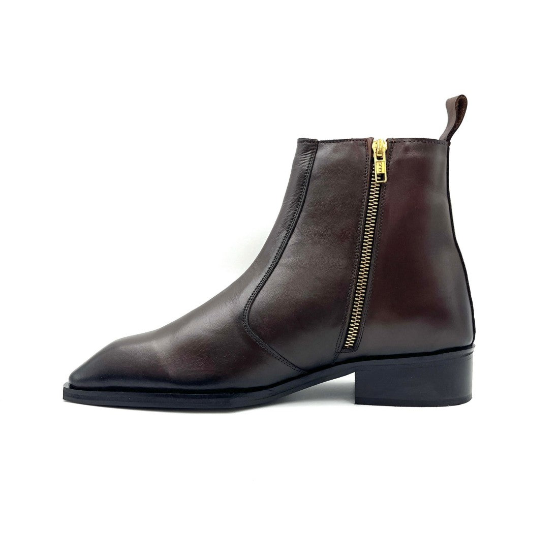 Square Toe Cuban Heel Chelsea Boots