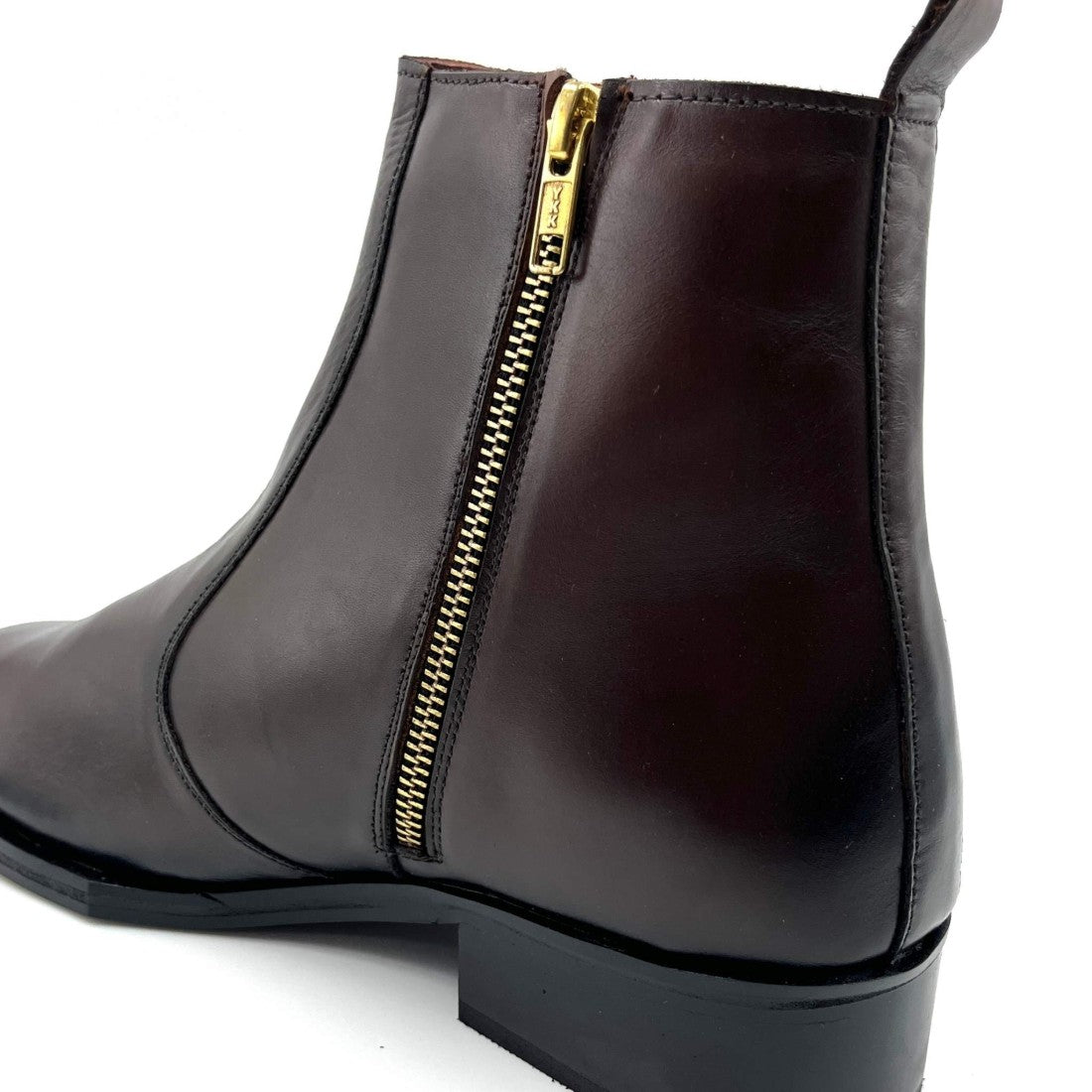 Square Toe Cuban Heel Chelsea Boots