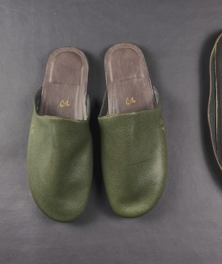 Handmade Cowhide Slippers.