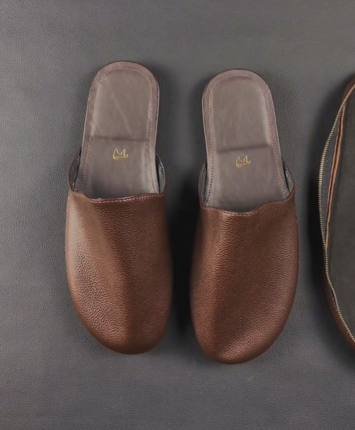 Handmade Cowhide Slippers.