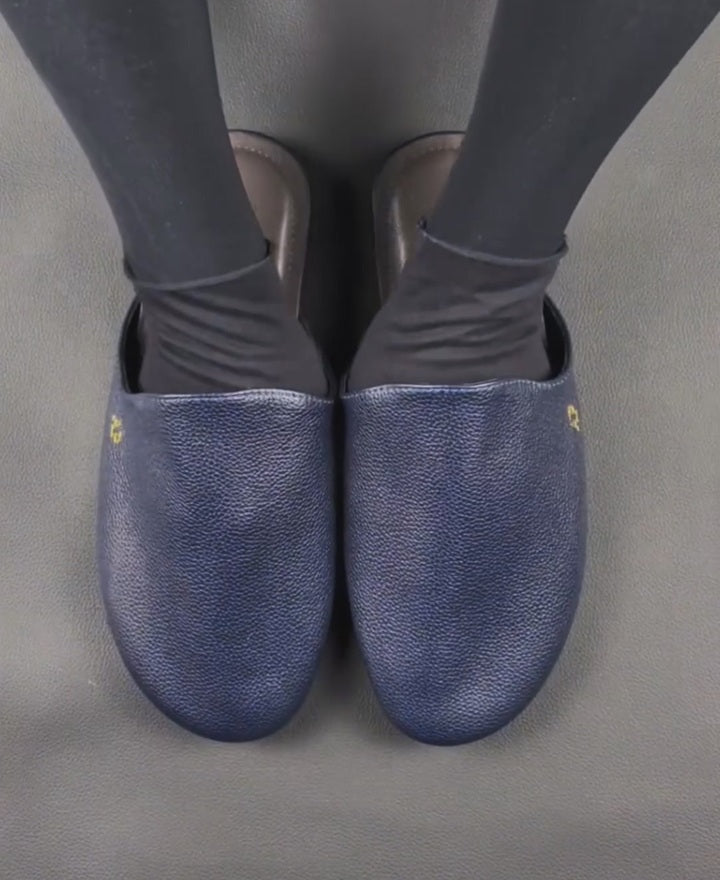 Handmade Cowhide Slippers.