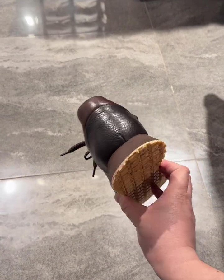 Brown Sheepskin Platform Sneakers