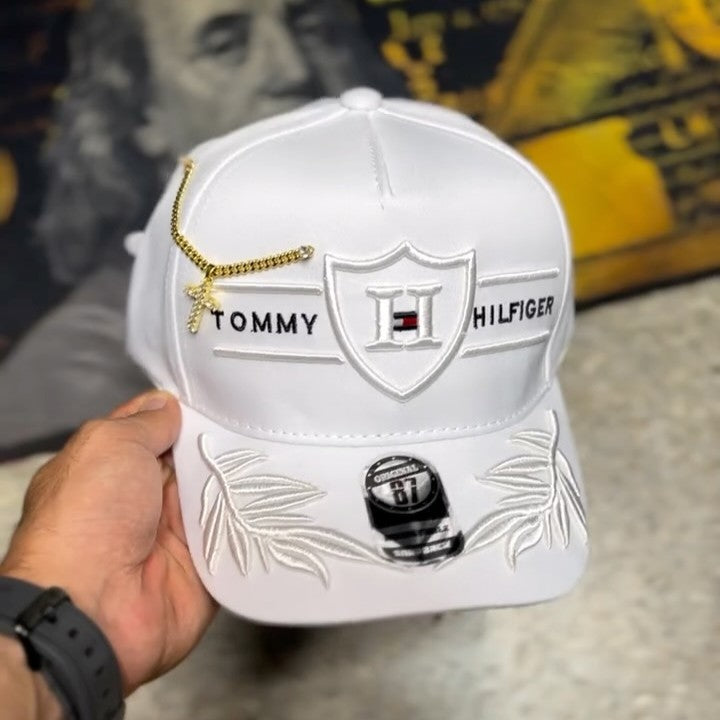 Cross Chain Embroidered Cap.