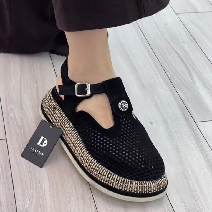 Women's Platform Mary Jane Espadrilles