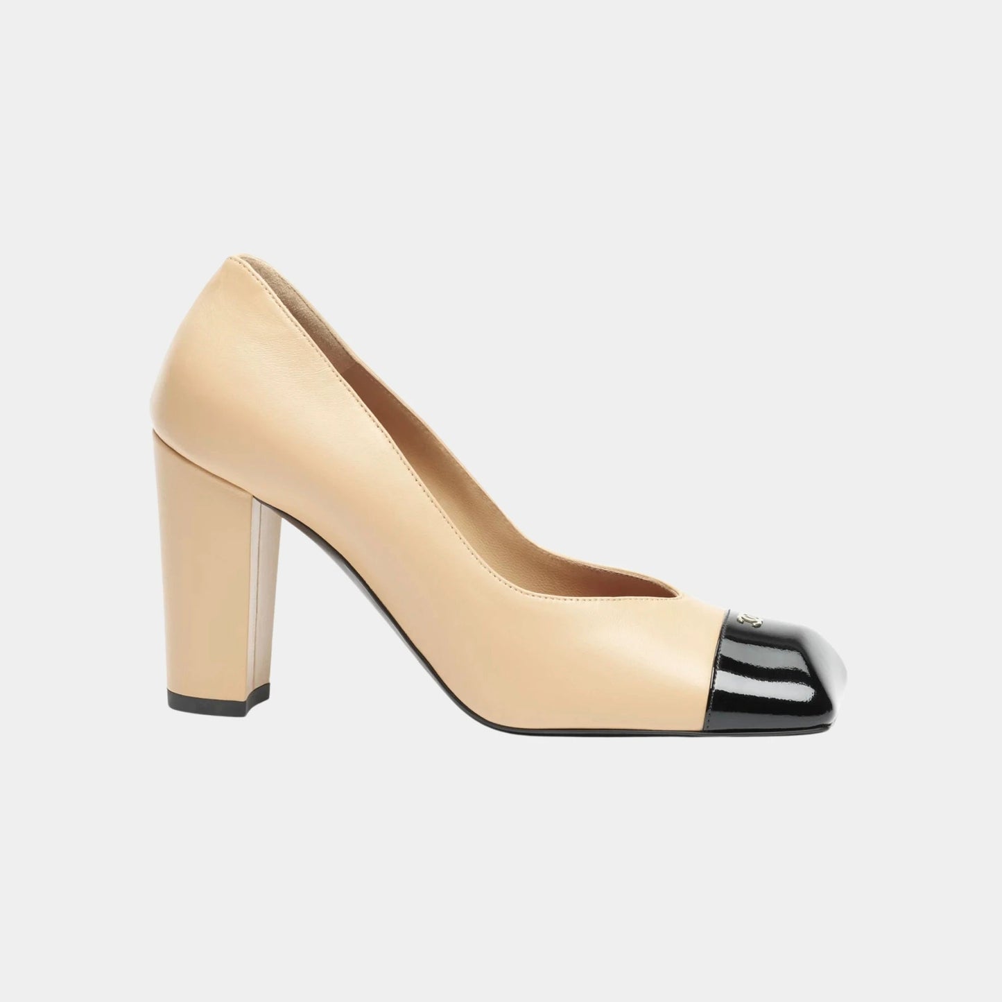 Pumps in Lambskin & Patent Calfskin