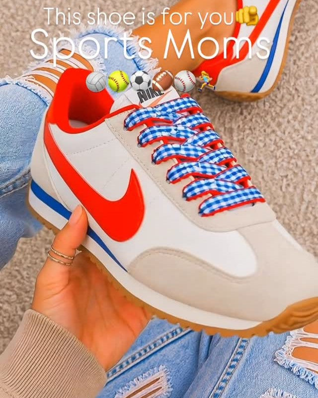 Pacific Women's Shoes with Plaid Shoelaces