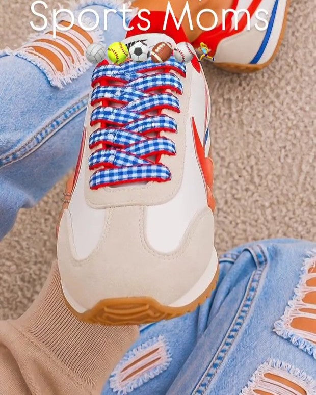 Pacific Women's Shoes with Plaid Shoelaces