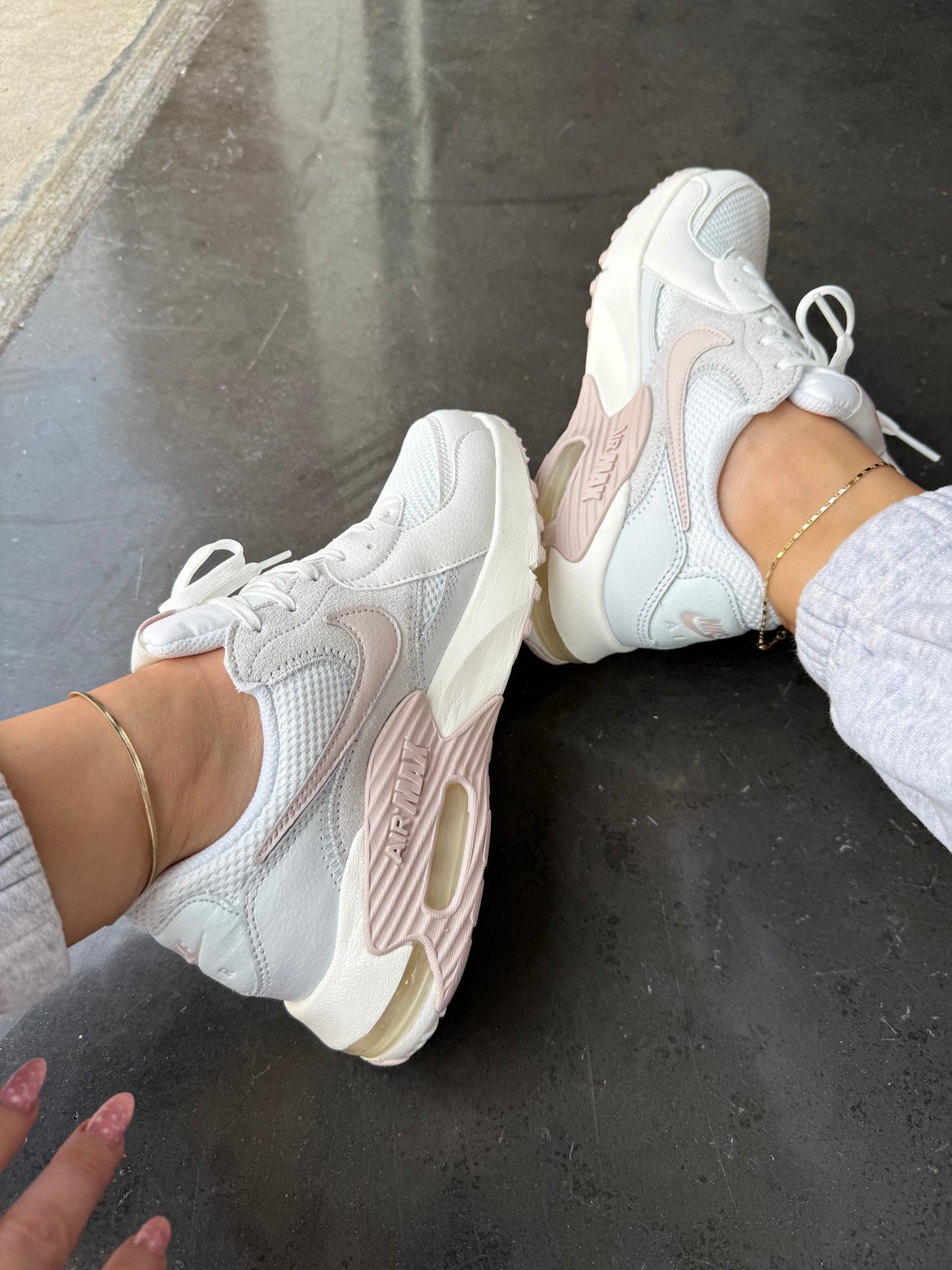 White Blush Swarovski Womens Nike Sneakers