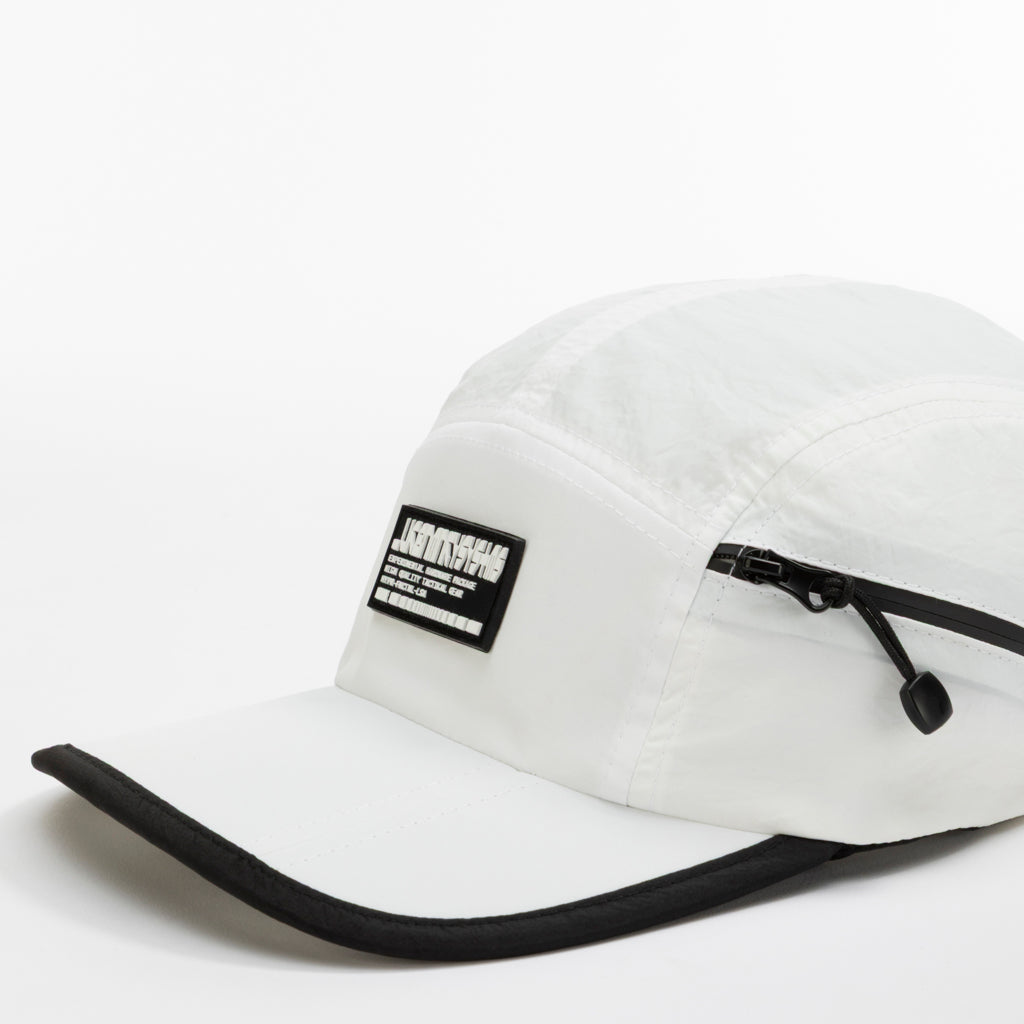 Foldable Outdoor 5 Panel Cap with Pocket // White