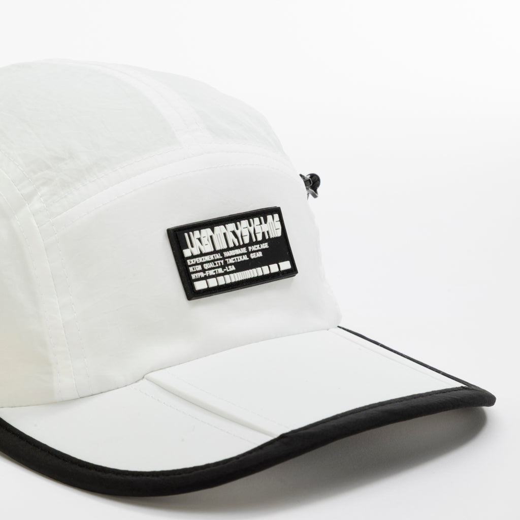 Foldable Outdoor 5 Panel Cap with Pocket // White