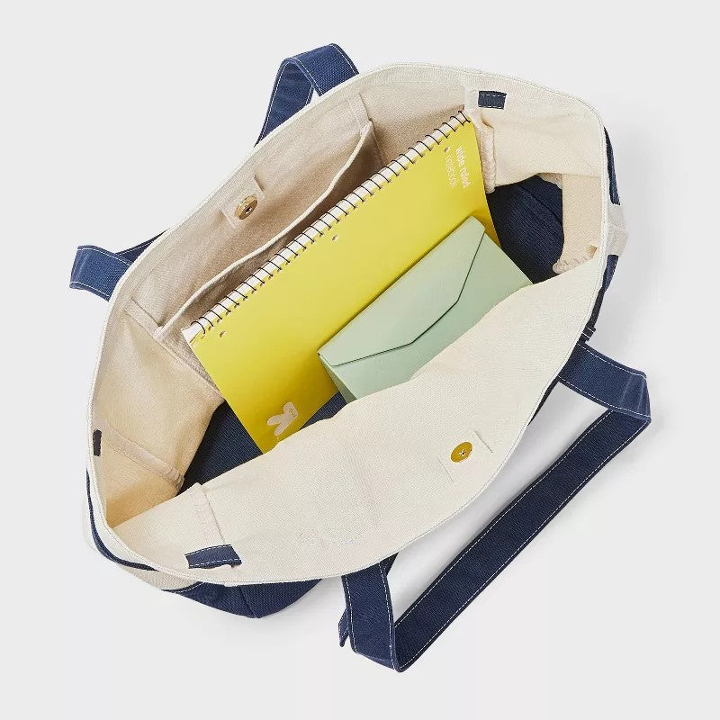 Canvas Large Belted Tote Bag