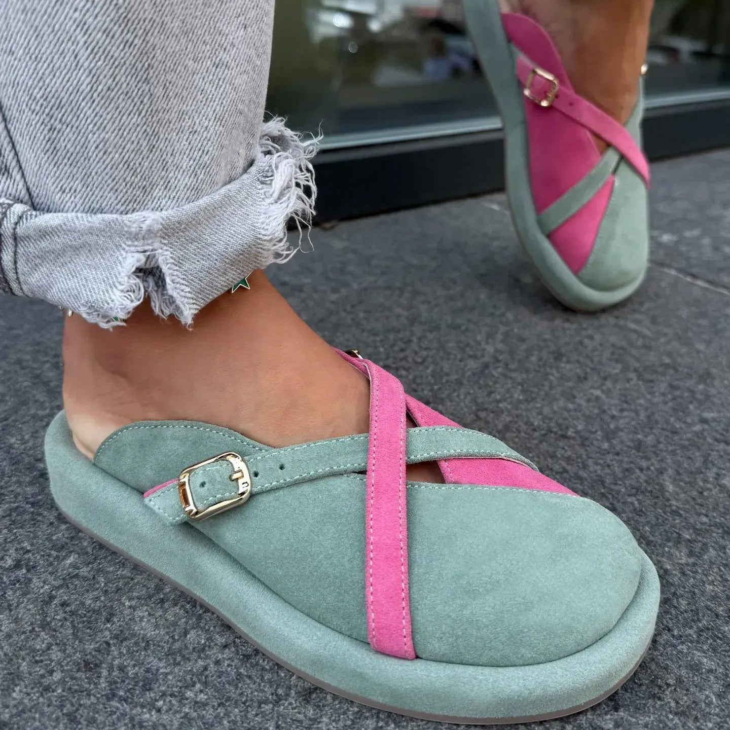 Women's Suede Leather Sandals