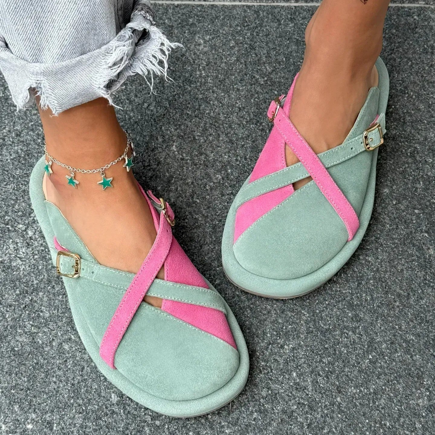 Women's Suede Leather Sandals