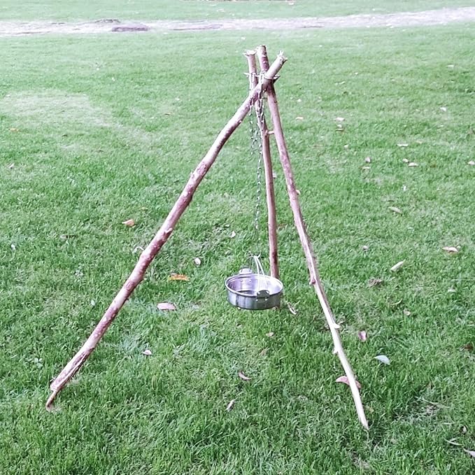 Camping Tripod Board Stainless Steel Campfire Plate