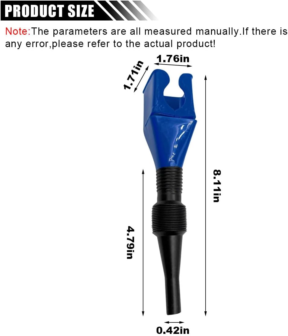 Retractable Car Fuel Funnel Draining Tool Clasp Funnelsfor Cars, Motorcycles