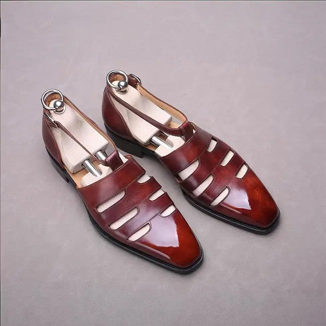 Prenium Calf Skin Dress Sandals For Men