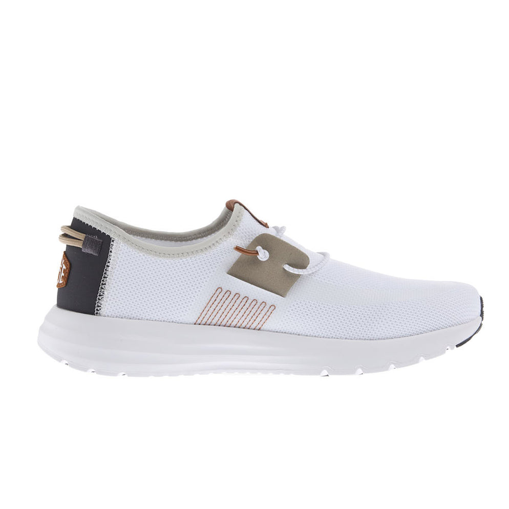 Men's Sirocco Stretch Sox White Casual Shoes