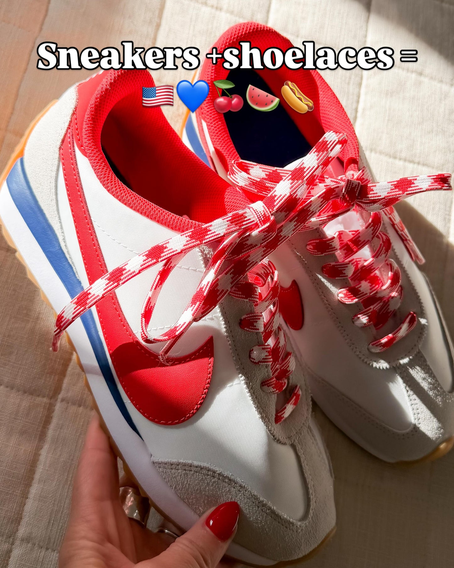 Pacific Women's Shoes with Plaid Shoelaces